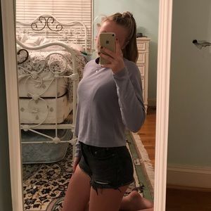 pacsun long sleeve cropped top